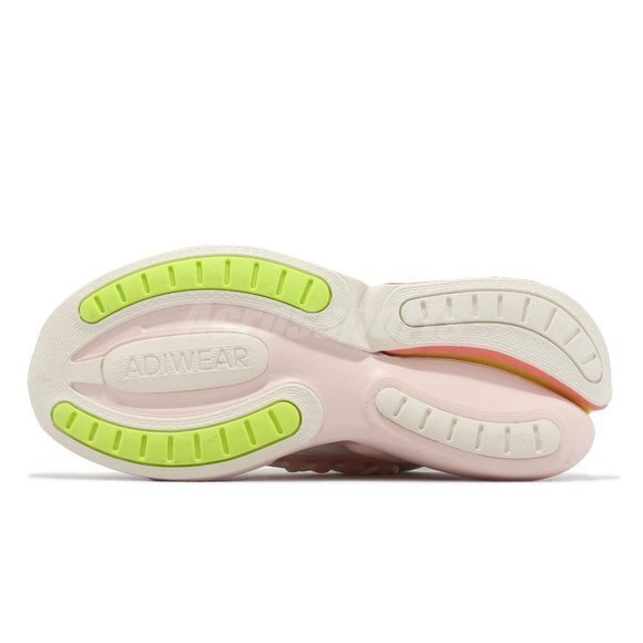 NEW adidas AlphaBoost V1 Off White Wonder  Lucid Lemon Women Running Shoe Size 7 - Picture 3 of 7